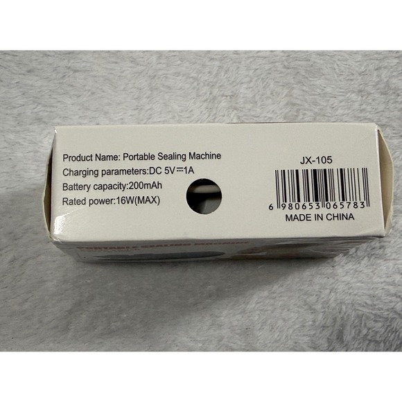 Portable Mini Bag Sealer Handheld Heat Sealer Rechargeable JX-105 White Gray - Picture 9 of 13